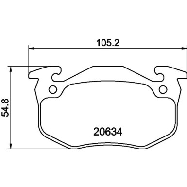 Hella | Bremsbelagsatz, Scheibenbremse | 8DB 355 007-661