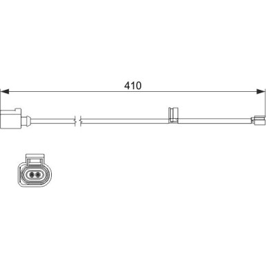 BOSCH | Warnkontakt, Bremsbelagverschleiß | 1 987 474 516