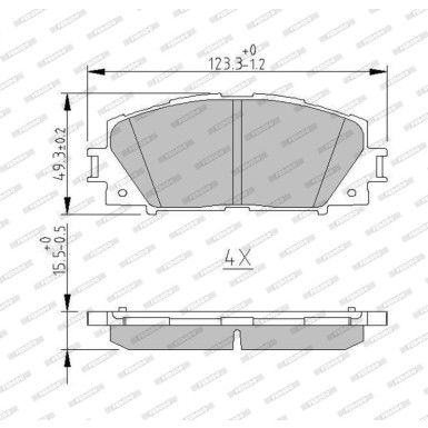 FDB4310 Bremsbelagsatz, Scheibenbremse PREMIER