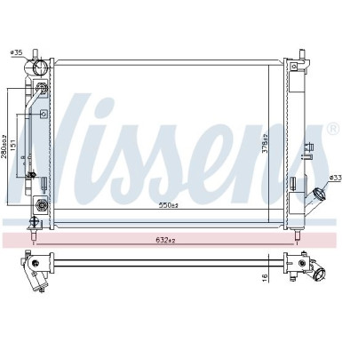Nissens | Kühler, Motorkühlung | 606476