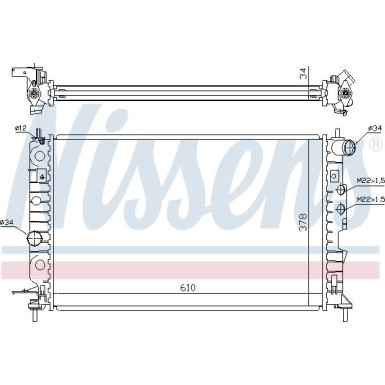 Nissens | Kühler, Motorkühlung | 630121