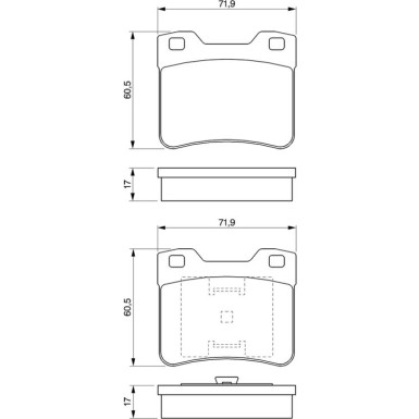 BOSCH Bremsbelagsatz, Scheibenbremse 0 986 424 411
