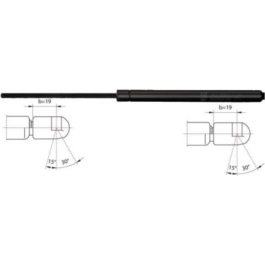 2 x METZGER Gasfeder, Koffer-/Laderaum | 2110503