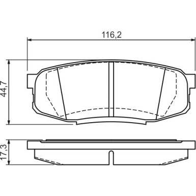 0 986 494 380 Bremsbelagsatz, Scheibenbremse