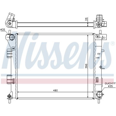Nissens | Kühler, Motorkühlung | 67607