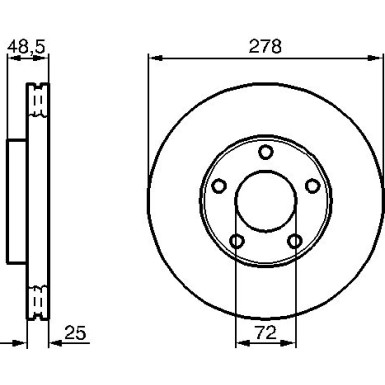 BOSCH | Bremsscheibe | 0 986 479 C68