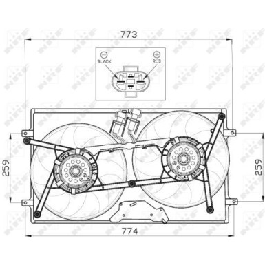 47464 Lüfter, Motorkühlung 47464 Lüfter, Motorkühlung