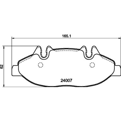 Hella | Bremsbelagsatz, Scheibenbremse | 8DB 355 010-651