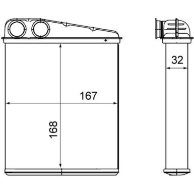 AH 16 000S Wärmetauscher, Innenraumheizung BEHR