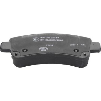Hella | Bremsbelagsatz, Scheibenbremse | 8DB 355 024-871