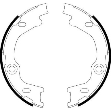 Hella | Bremsbackensatz, Feststellbremse | 8DA 355 050-811
