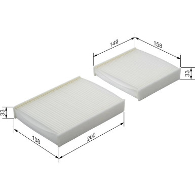 BOSCH 1 987 432 136 Innenraumfilter BOSCH 1 987 432 136 Innenraumfilter