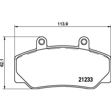 Hella | Bremsbelagsatz, Scheibenbremse | 8DB 355 019-031