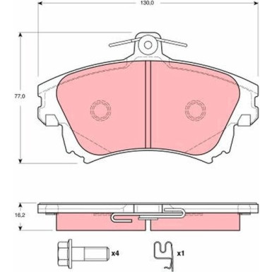GDB3389 Bremsbelagsatz, Scheibenbremse