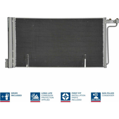 940765 Kondensator, Klimaanlage ** FIRST FIT **