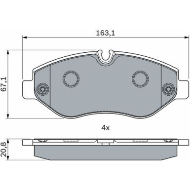 BOSCH Bremsbelagsatz, Scheibenbremse 0 986 494 121