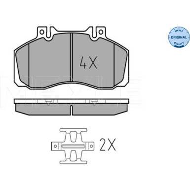 025 298 3521 Bremsbelagsatz, Scheibenbremse MEYLE-ORIGINAL: True to OE.