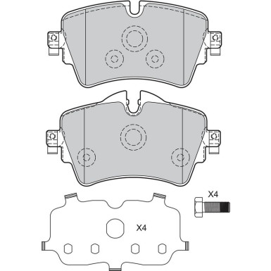 Valeo Bremsbelagsatz, Scheibenbremse 601419