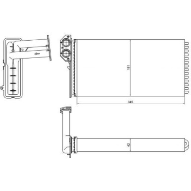 54320 Wärmetauscher, Innenraumheizung EASY FIT
