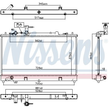 62464A Kühler, Motorkühlung ** FIRST FIT **