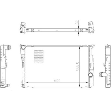 59228 Kühler, Motorkühlung EASY FIT