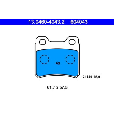 13.0460-4043.2 Bremsbelagsatz, Scheibenbremse
