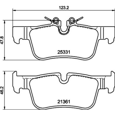 8DB 355 021-681 Bremsbelagsatz, Scheibenbremse