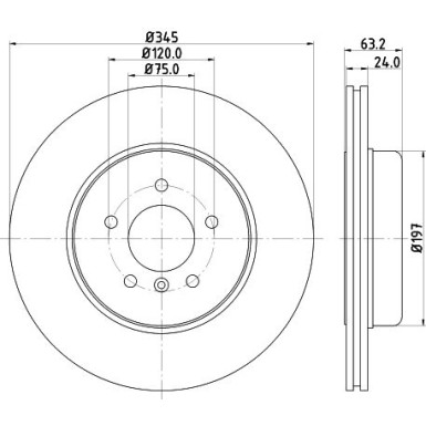 Hella | Bremsscheibe | 8DD 355 119-341