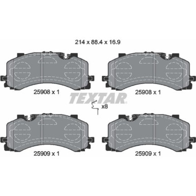 2590801 Bremsbelagsatz, Scheibenbremse Q+