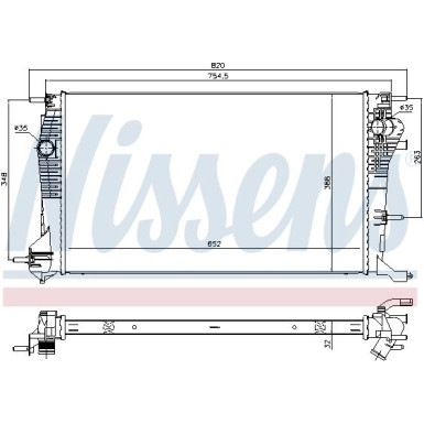 Nissens | Kühler, Motorkühlung | 637617