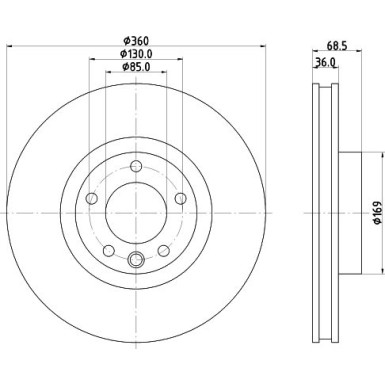 Hella | Bremsscheibe | 8DD 355 123-191