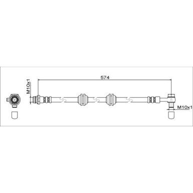 Metzger | Bremsschlauch | 4111760