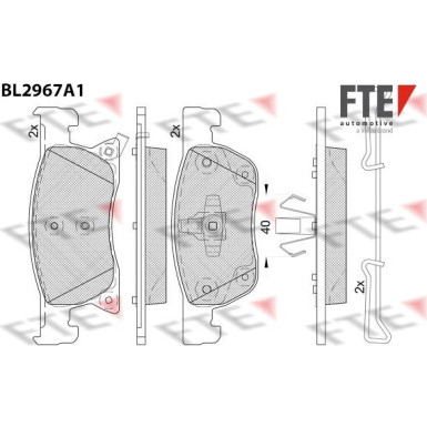 FTE | Bremsbelagsatz, Scheibenbremse | 9011211