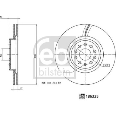 FEBI BILSTEIN 186335 Bremsscheibe