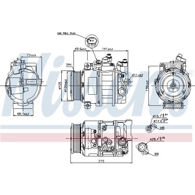 Nissens Kompressor, Klimaanlage FIRST FIT 89520