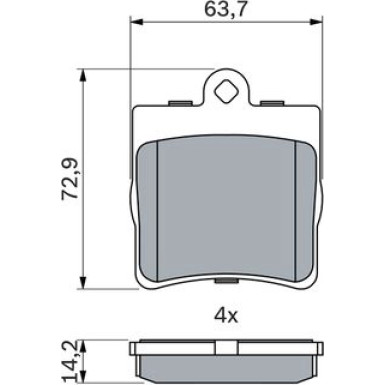 0 986 494 016 Bremsbelagsatz, Scheibenbremse