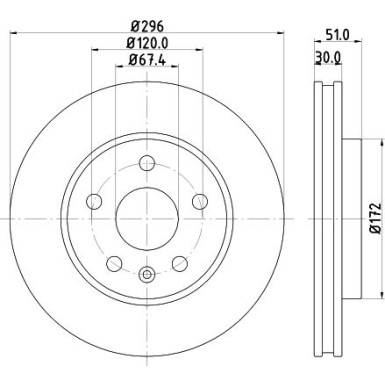 Hella | Bremsscheibe | 8DD 355 129-081