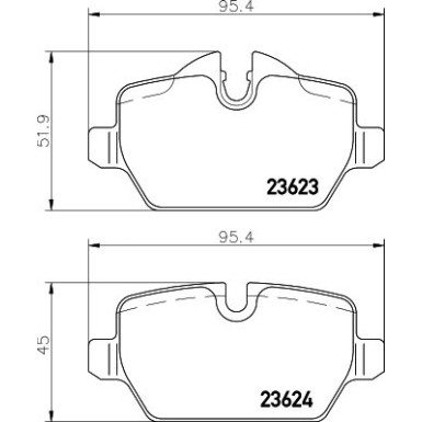 Hella | Bremsbelagsatz, Scheibenbremse | 8DB 355 011-271