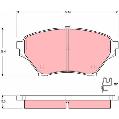 GDB3302 Bremsbelagsatz, Scheibenbremse