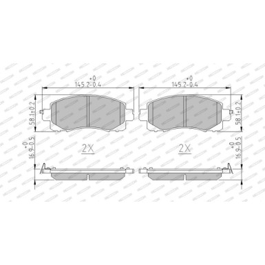 Ferodo Bremsbelagsatz, Scheibenbremse PREMIER ECO FRICTION FDB5299