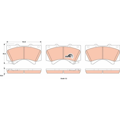 TRW Bremsbelagsatz, Scheibenbremse COTEC GDB3524