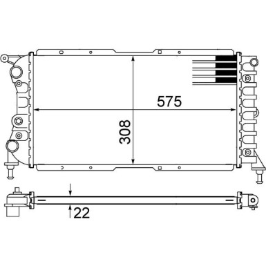 Mahle | Kühler, Motorkühlung | CR 1441 000S