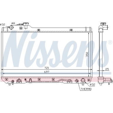 Nissens | Kühler, Motorkühlung | 64761