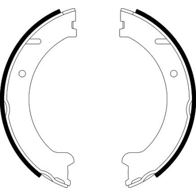 Hella | Bremsbackensatz, Feststellbremse | 8DA 355 050-581
