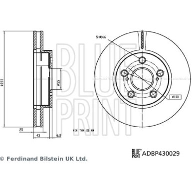 Blue Print | Bremsscheibe | ADBP430029