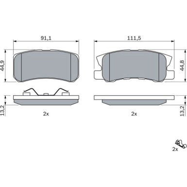 0 986 424 717 Bremsbelagsatz, Scheibenbremse