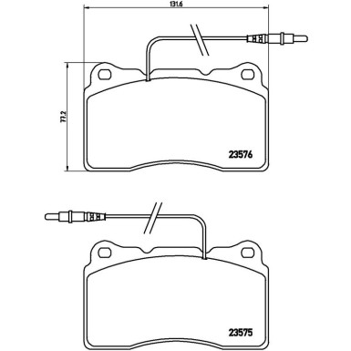 Brembo Bremsbelagsatz, Scheibenbremse PRIME LINE P 23 082