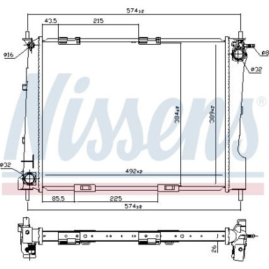 Nissens | Kühler, Motorkühlung | 67284