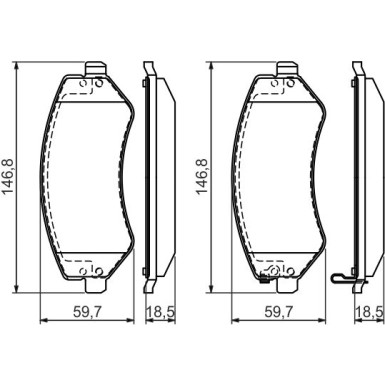 0 986 494 357 Bremsbelagsatz, Scheibenbremse