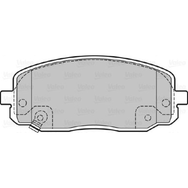 Valeo | Bremsbelagsatz, Scheibenbremse | 598707
